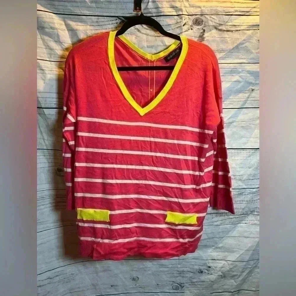 August silk color block sweater